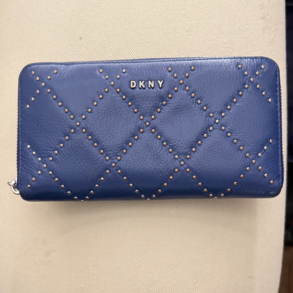 DKNY Blue Quilted Wallet